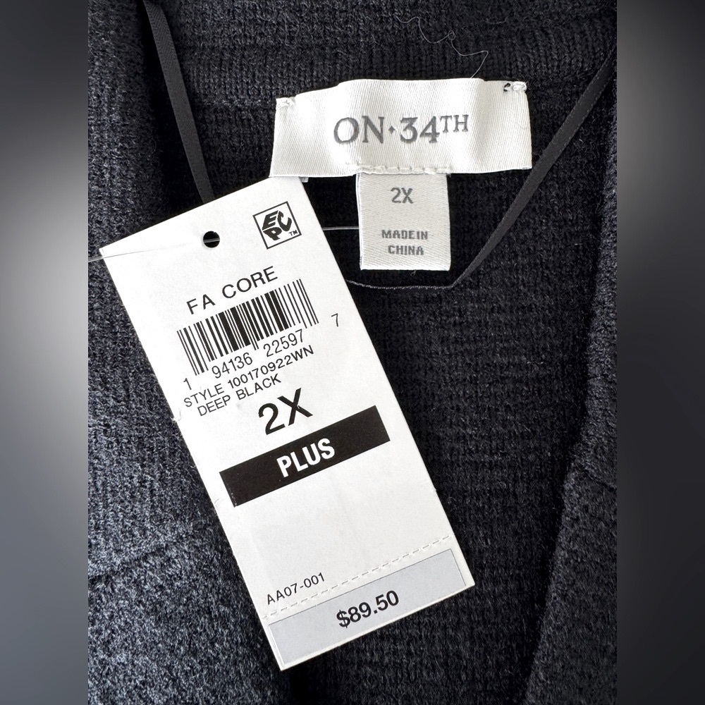 On 34th Women's Black Open Sweater Blazer - NWT - Picture 9 of 9